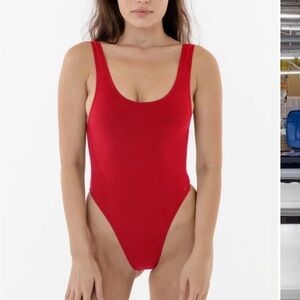 Los Angeles Apparel Red Bodysuit Medium